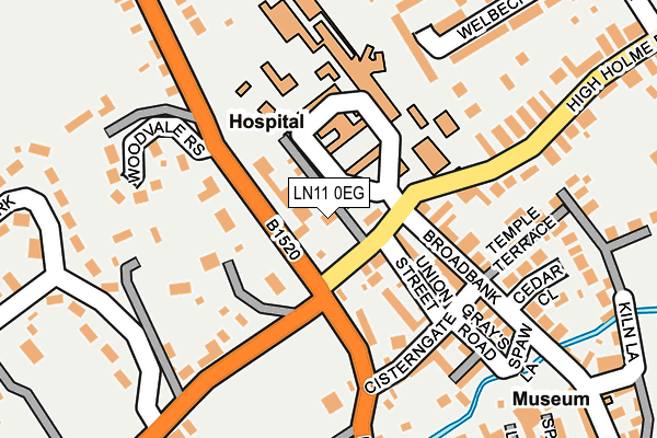 LN11 0EG map - OS OpenMap – Local (Ordnance Survey)