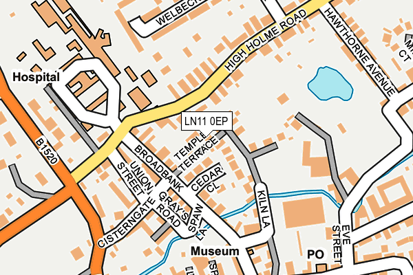 LN11 0EP map - OS OpenMap – Local (Ordnance Survey)