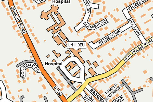 LN11 0EU map - OS OpenMap – Local (Ordnance Survey)
