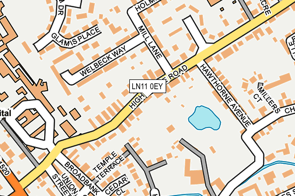 LN11 0EY map - OS OpenMap – Local (Ordnance Survey)
