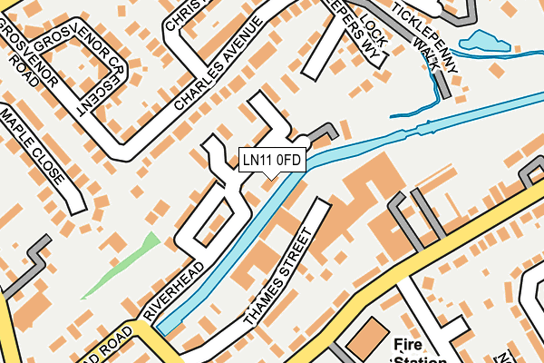 LN11 0FD map - OS OpenMap – Local (Ordnance Survey)