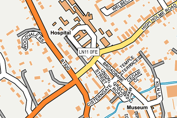 LN11 0FE map - OS OpenMap – Local (Ordnance Survey)
