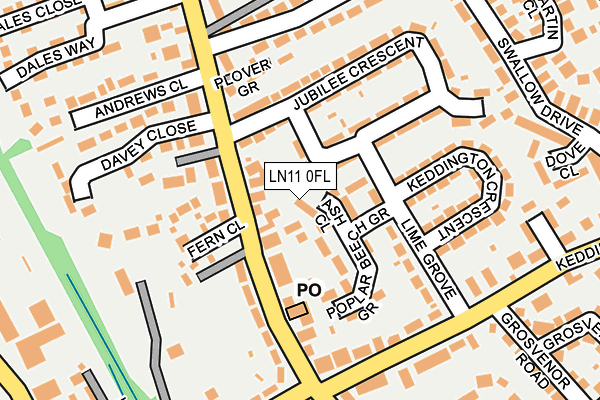 LN11 0FL map - OS OpenMap – Local (Ordnance Survey)