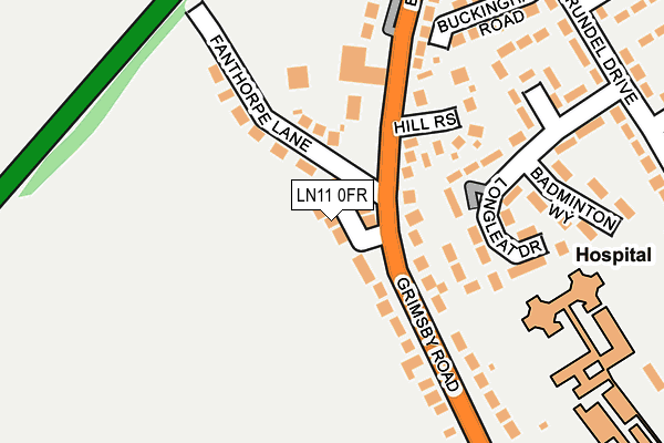 LN11 0FR map - OS OpenMap – Local (Ordnance Survey)