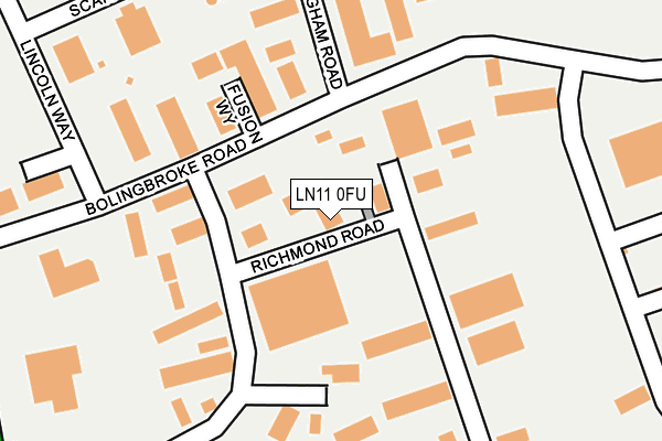 LN11 0FU map - OS OpenMap – Local (Ordnance Survey)