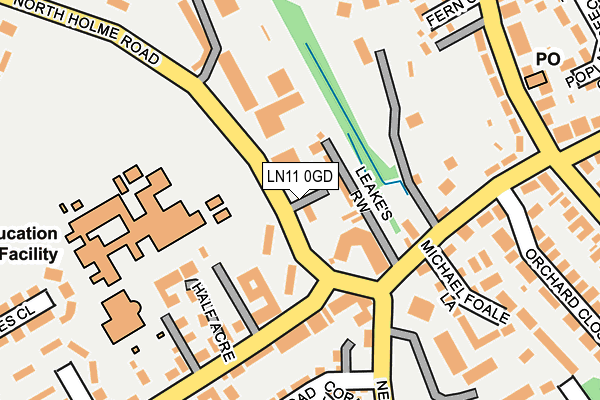 LN11 0GD map - OS OpenMap – Local (Ordnance Survey)