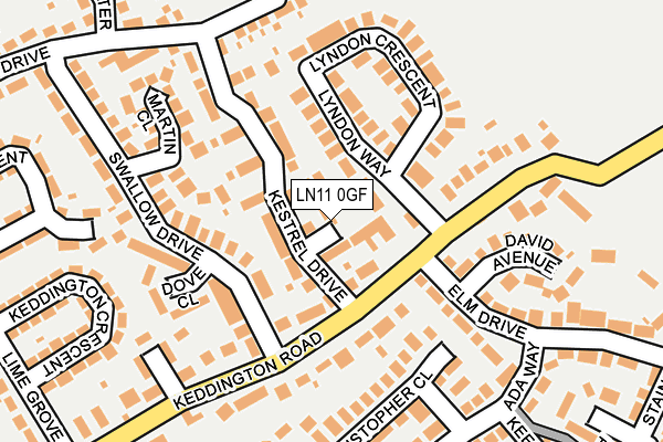 LN11 0GF map - OS OpenMap – Local (Ordnance Survey)