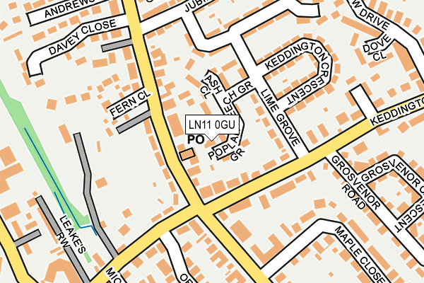 LN11 0GU map - OS OpenMap – Local (Ordnance Survey)