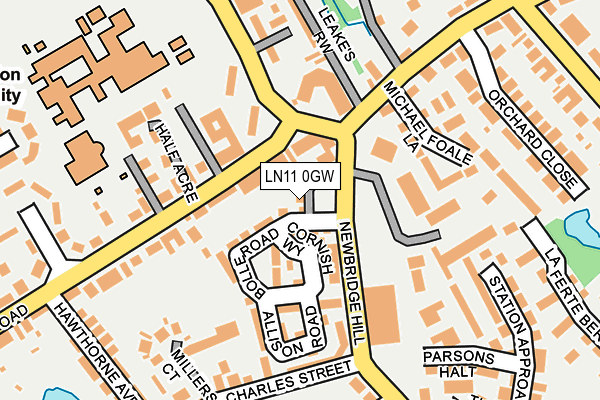 LN11 0GW map - OS OpenMap – Local (Ordnance Survey)