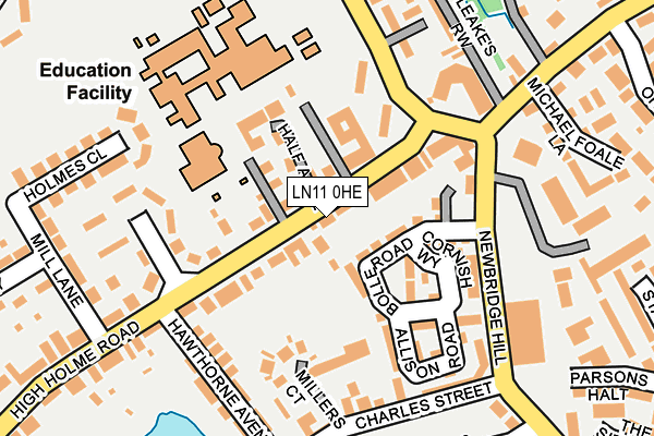 LN11 0HE map - OS OpenMap – Local (Ordnance Survey)