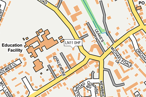 LN11 0HF map - OS OpenMap – Local (Ordnance Survey)
