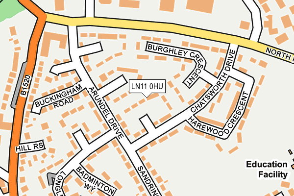 LN11 0HU map - OS OpenMap – Local (Ordnance Survey)