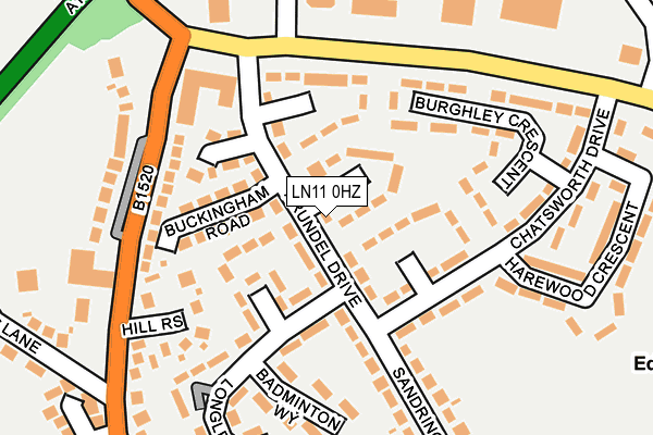 LN11 0HZ map - OS OpenMap – Local (Ordnance Survey)