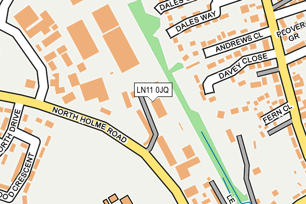 LN11 0JQ map - OS OpenMap – Local (Ordnance Survey)