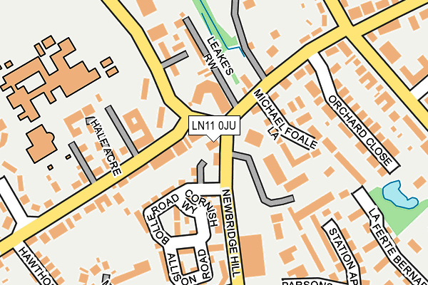 LN11 0JU map - OS OpenMap – Local (Ordnance Survey)