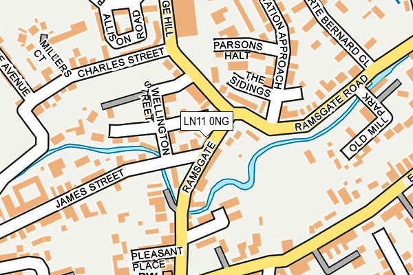 LN11 0NG map - OS OpenMap – Local (Ordnance Survey)