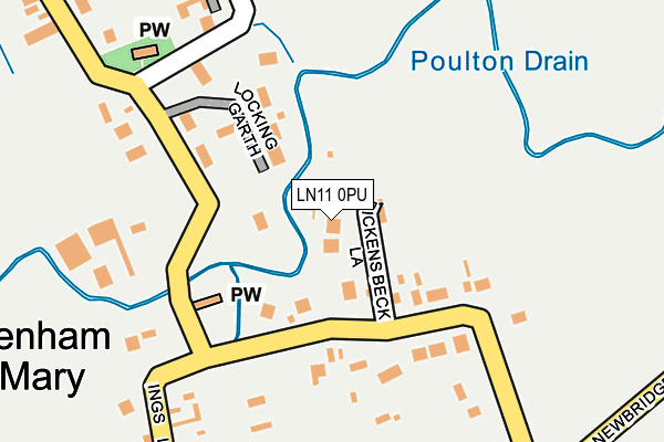 LN11 0PU map - OS OpenMap – Local (Ordnance Survey)