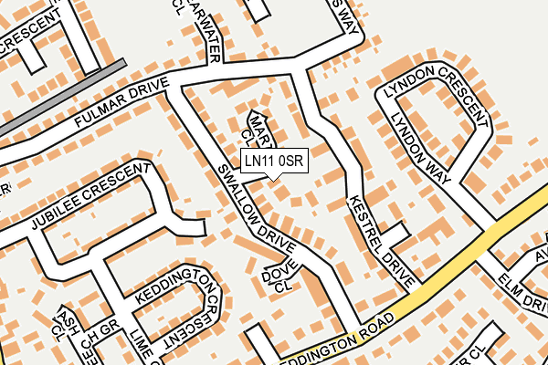 LN11 0SR map - OS OpenMap – Local (Ordnance Survey)