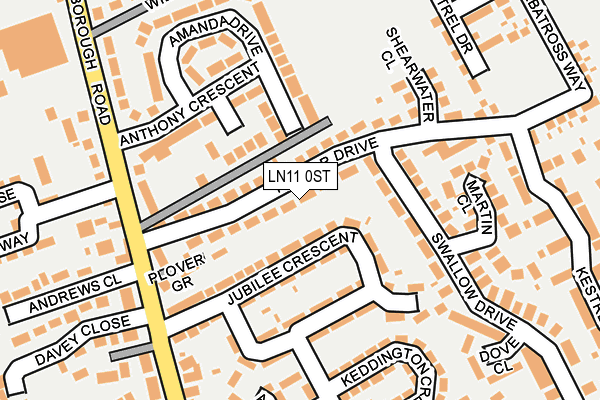 LN11 0ST map - OS OpenMap – Local (Ordnance Survey)