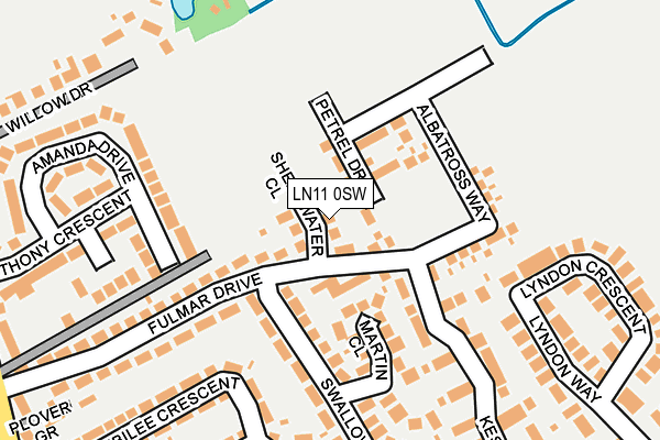 LN11 0SW map - OS OpenMap – Local (Ordnance Survey)