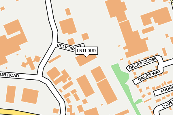 LN11 0UD map - OS OpenMap – Local (Ordnance Survey)