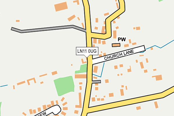 LN11 0UG map - OS OpenMap – Local (Ordnance Survey)