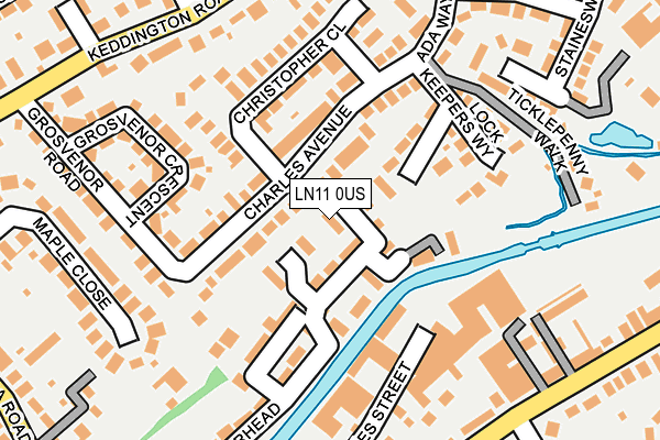 LN11 0US map - OS OpenMap – Local (Ordnance Survey)