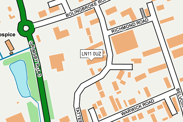 LN11 0UZ map - OS OpenMap – Local (Ordnance Survey)