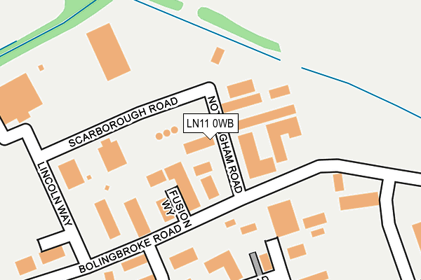 LN11 0WB map - OS OpenMap – Local (Ordnance Survey)
