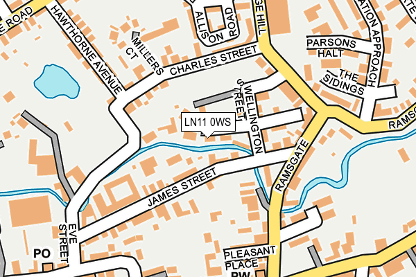 LN11 0WS map - OS OpenMap – Local (Ordnance Survey)