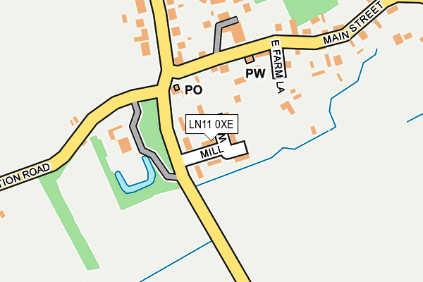 LN11 0XE map - OS OpenMap – Local (Ordnance Survey)