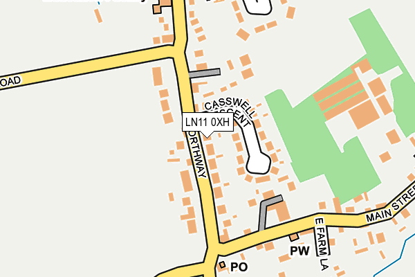 LN11 0XH map - OS OpenMap – Local (Ordnance Survey)