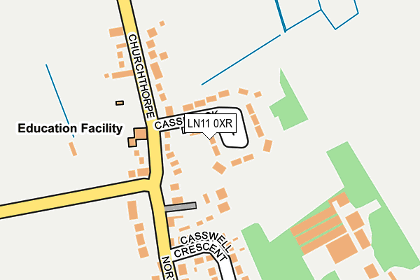 LN11 0XR map - OS OpenMap – Local (Ordnance Survey)