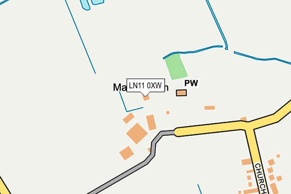 LN11 0XW map - OS OpenMap – Local (Ordnance Survey)