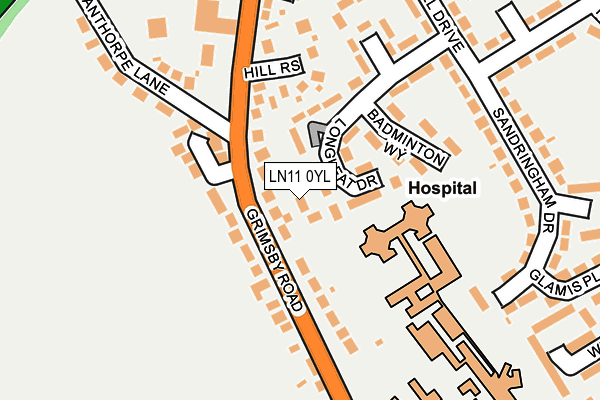 LN11 0YL map - OS OpenMap – Local (Ordnance Survey)
