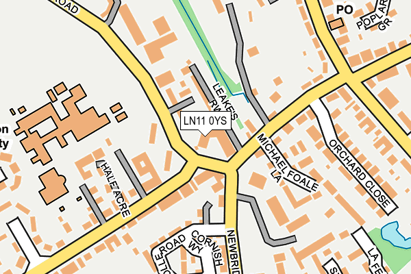 LN11 0YS map - OS OpenMap – Local (Ordnance Survey)