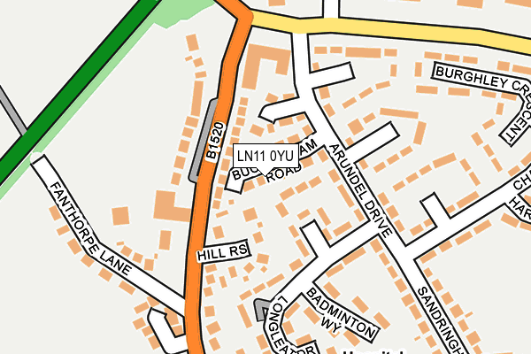 LN11 0YU map - OS OpenMap – Local (Ordnance Survey)