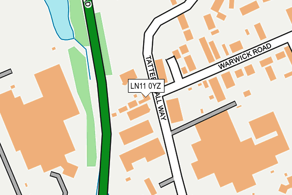 LN11 0YZ map - OS OpenMap – Local (Ordnance Survey)