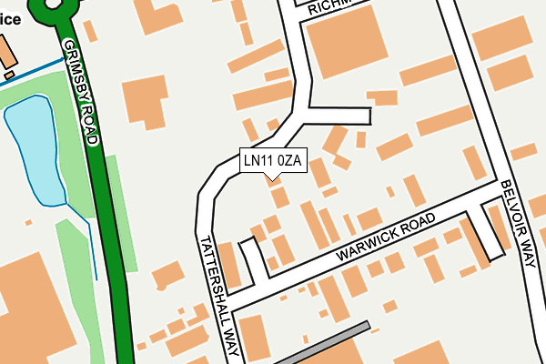 LN11 0ZA map - OS OpenMap – Local (Ordnance Survey)