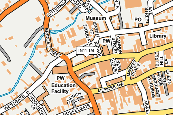 LN11 1AL map - OS OpenMap – Local (Ordnance Survey)