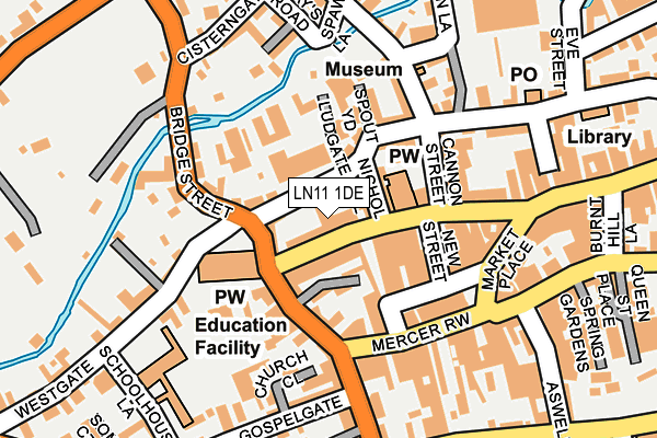 LN11 1DE map - OS OpenMap – Local (Ordnance Survey)