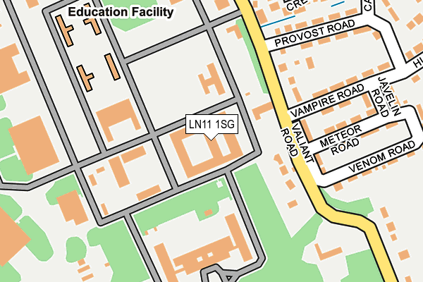 LN11 1SG map - OS OpenMap – Local (Ordnance Survey)