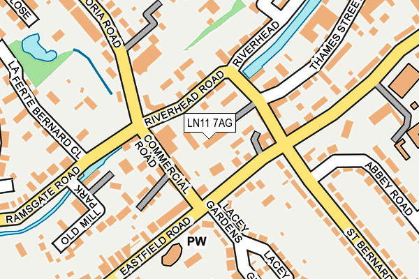 LN11 7AG map - OS OpenMap – Local (Ordnance Survey)