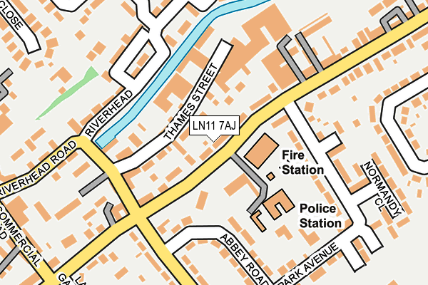 LN11 7AJ map - OS OpenMap – Local (Ordnance Survey)