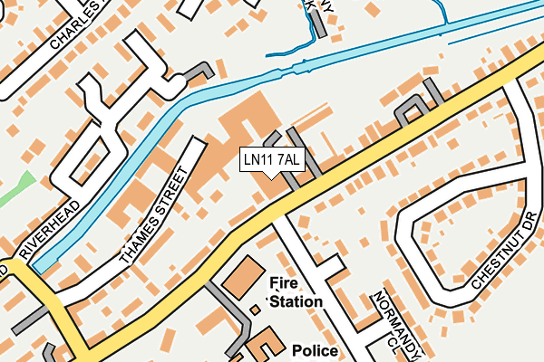 LN11 7AL map - OS OpenMap – Local (Ordnance Survey)