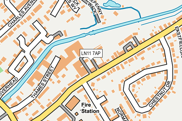 LN11 7AP map - OS OpenMap – Local (Ordnance Survey)