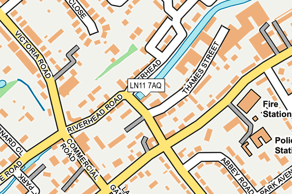 LN11 7AQ map - OS OpenMap – Local (Ordnance Survey)