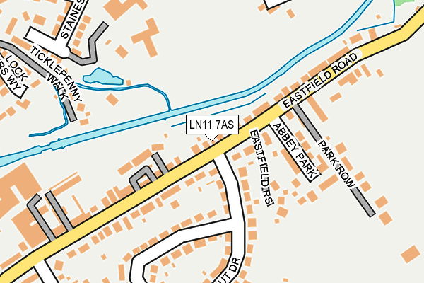LN11 7AS map - OS OpenMap – Local (Ordnance Survey)