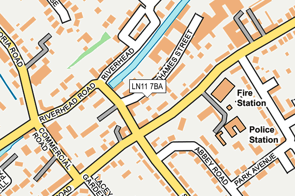 LN11 7BA map - OS OpenMap – Local (Ordnance Survey)