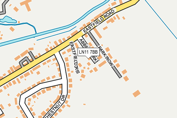 LN11 7BB map - OS OpenMap – Local (Ordnance Survey)